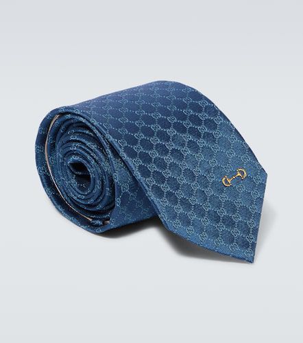 Corbata de seda con GG en jacquard - Gucci - Modalova