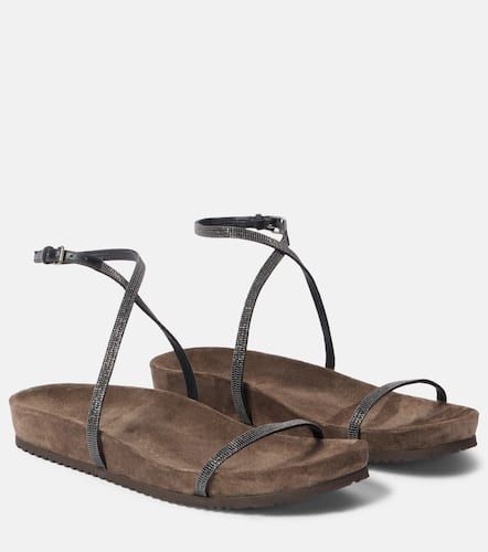 Monili leather sandals - Brunello Cucinelli - Modalova