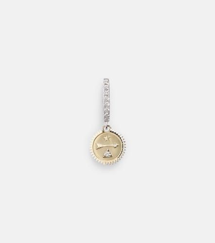 Dream Mini 18kt yellow and white single earring with diamonds - FoundRae - Modalova