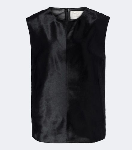 Juni pony-effect leather top - Loulou de Saison - Modalova