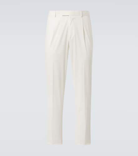 Pantalones rectos en mezcla de algodón - Zegna - Modalova