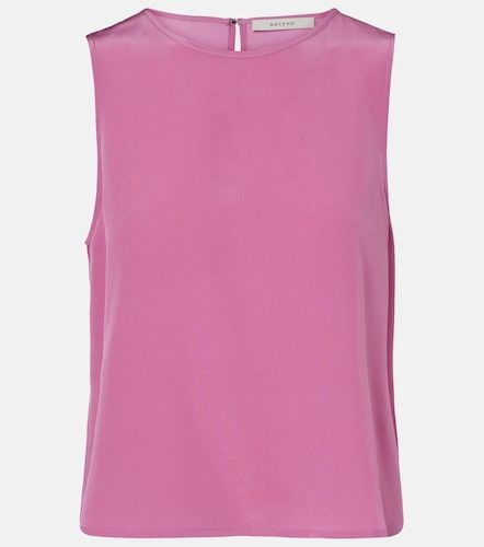 Asceno Top Sofia in crêpe di seta - Asceno - Modalova