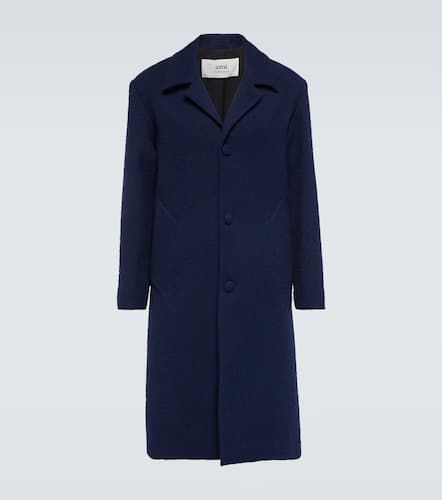 Single-breasted wool blend coat - Ami Paris - Modalova