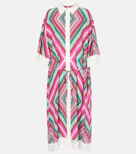 Rhombus 75 silk shirt dress - Valentino - Modalova