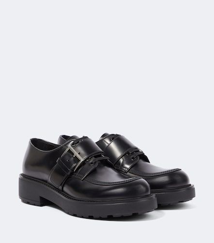 Brushed leather lace-up derbies - Prada - Modalova