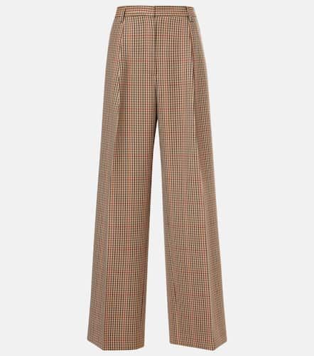 Pantalones anchos de lana a cuadros - Dries Van Noten - Modalova