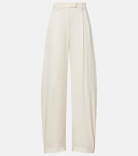 Pantalones rectos de seda de tiro medio - Brunello Cucinelli - Modalova
