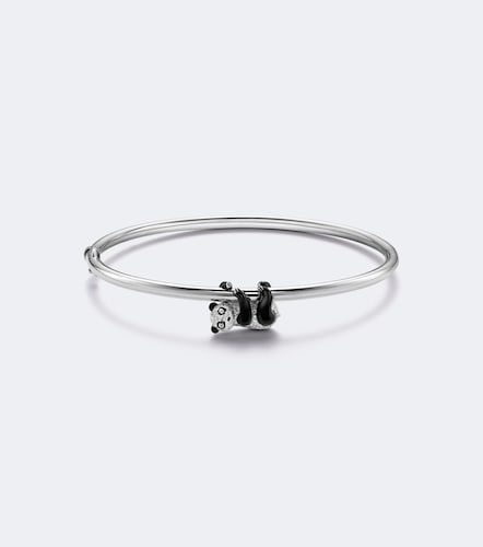 Panda 9kt white gold bangle with diamonds - Yvonne Leon - Modalova