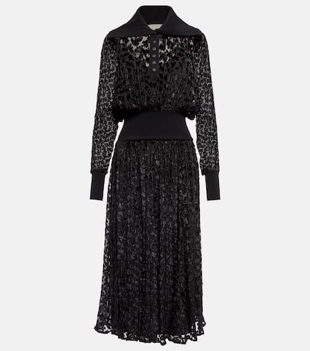 Velvet devoré midi dress - Tory Burch - Modalova