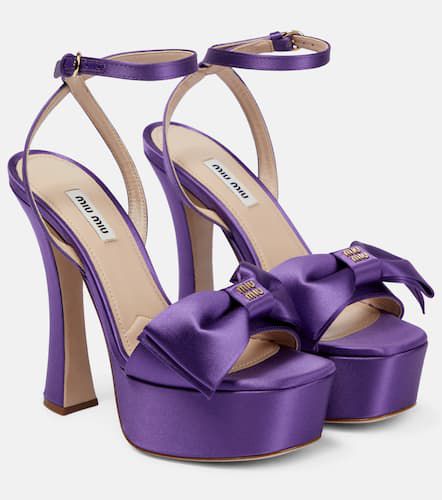 Miu Miu Satin platform sandals - Miu Miu - Modalova