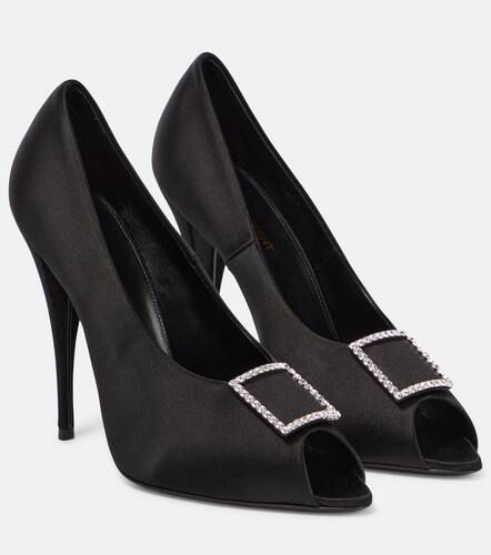 Peeptoe-Pumps Franky 115 aus Satin - Saint Laurent - Modalova