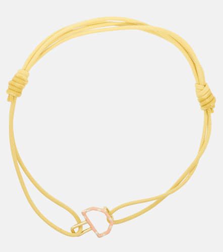 Mushroom 9kt gold cord bracelet with enamel - Aliita - Modalova