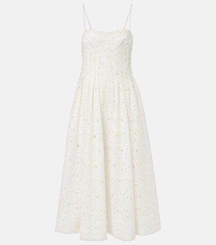 Vestido midi Kittiya de algodón con bordado inglés - Simkhai - Modalova