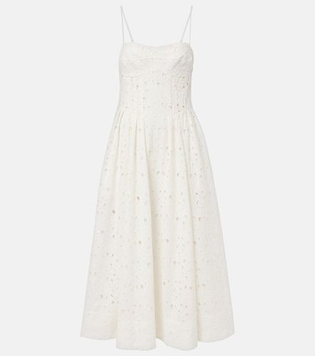 Vestido midi Kittiya de algodón con bordado inglés - Simkhai - Modalova