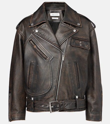 McQueen Giacca biker in pelle - McQueen - Modalova