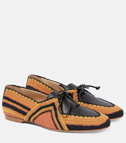 Hays leather-paneled crocheted loafers - Gabriela Hearst - Modalova