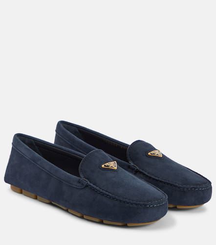 Prada Logo suede loafers - Prada - Modalova