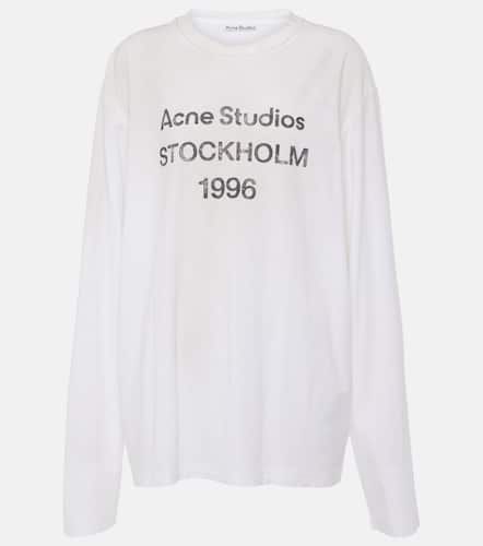 Logo oversized cotton-blend T-shirt - Acne Studios - Modalova