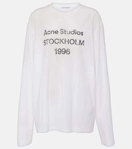 Logo oversized cotton-blend T-shirt - Acne Studios - Modalova