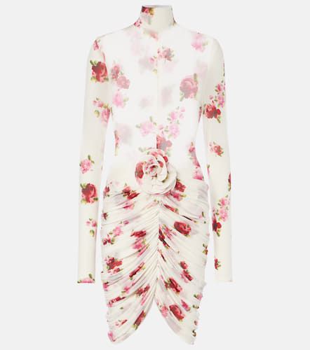 Floral-appliquÃ© sheer jersey midi dress - Magda Butrym - Modalova