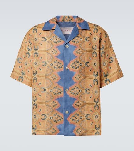 Valentino Camisa de lino estampada - Valentino - Modalova