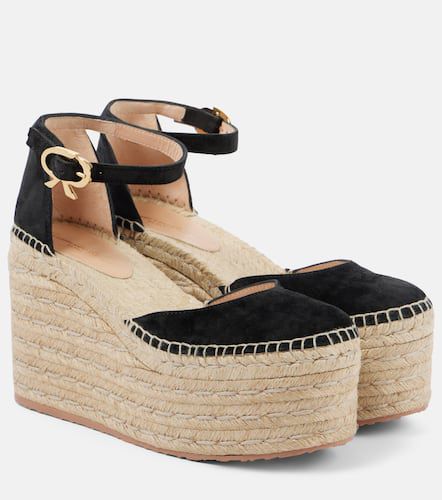 Espadrille-Wedges aus Veloursleder - Gianvito Rossi - Modalova