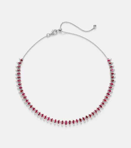 Kt white choker with rubies - Kamyen - Modalova