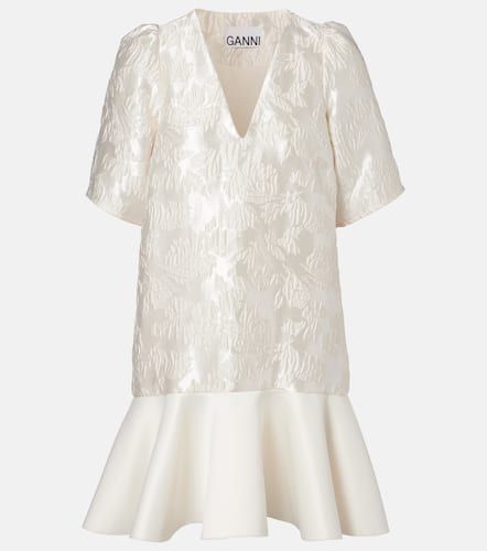 Bedrucktes Minikleid aus Satin-Cloqué - Ganni - Modalova