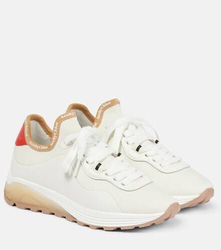 See By ChloÃ© Brett leather-trimmed sneakers - See By Chloe - Modalova