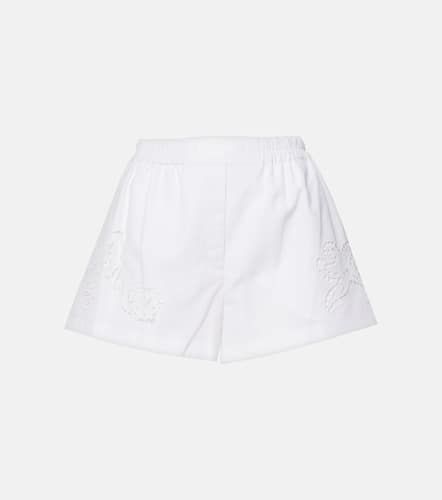 Bestickte Shorts Sangallo aus Baumwollpopeline - Versace - Modalova