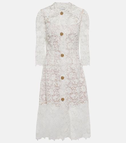 Embellished lace midi dress - Oscar de la Renta - Modalova