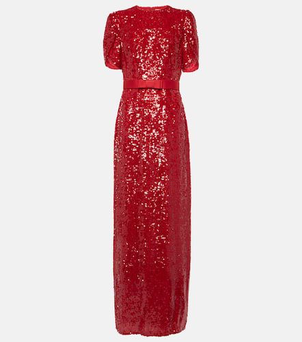 Bow-detail sequined maxi dress - Erdem - Modalova