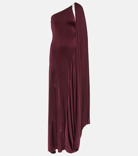 Caped one-shoulder satin gown - Stella McCartney - Modalova