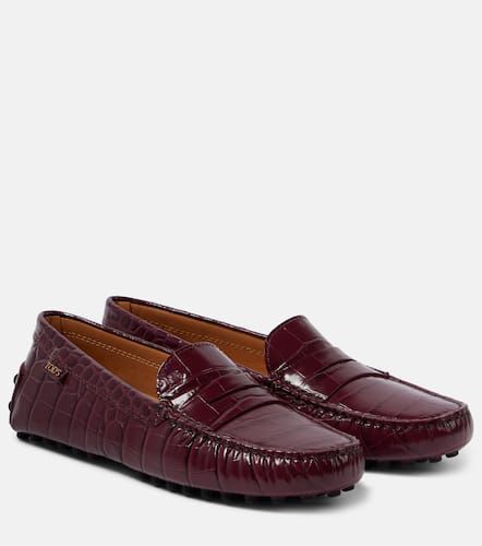 Gommino croc-effect leather driving shoes - Tod's - Modalova