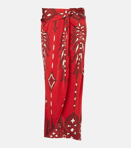 Printed twisted midi skirt - Johanna Ortiz - Modalova