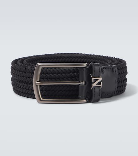 Zegna Woven leather-trimmed belt - Zegna - Modalova