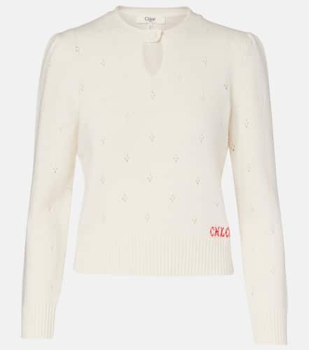 Pointelle wool and cashmere sweater - Chloe - Modalova