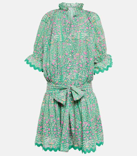 Floral cotton poplin shirt dress - Juliet Dunn - Modalova