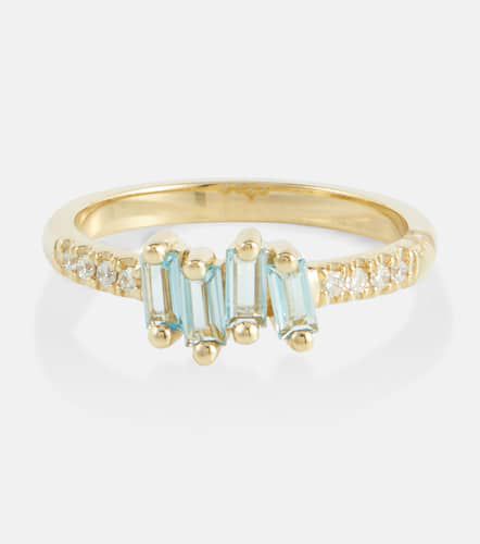 Ring aus 14kt Gelbgold mit Diamanten und Topas - Suzanne Kalan - Modalova