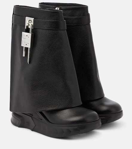 Shark Lock Biker 85 leather ankle boots - Givenchy - Modalova