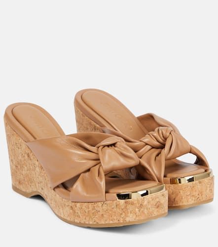 Wedge-Pantoletten Avenue aus Leder - Jimmy Choo - Modalova