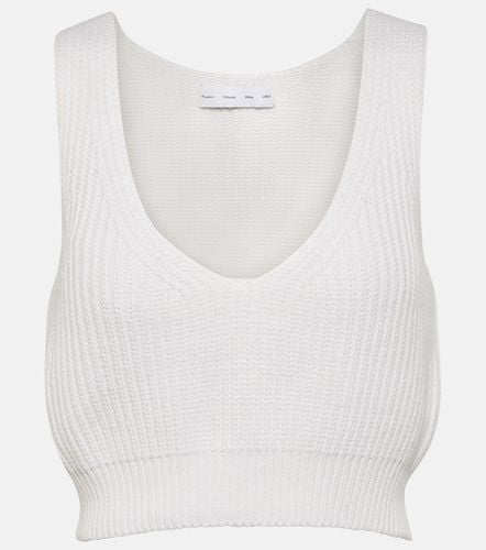 Label cotton and cashmere crop top - Proenza Schouler - Modalova