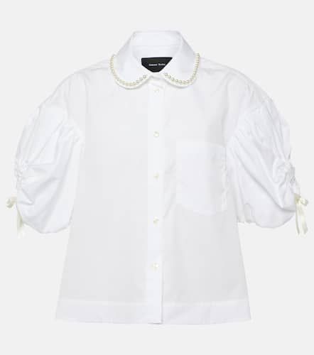 Embellished cotton poplin shirt - Simone Rocha - Modalova