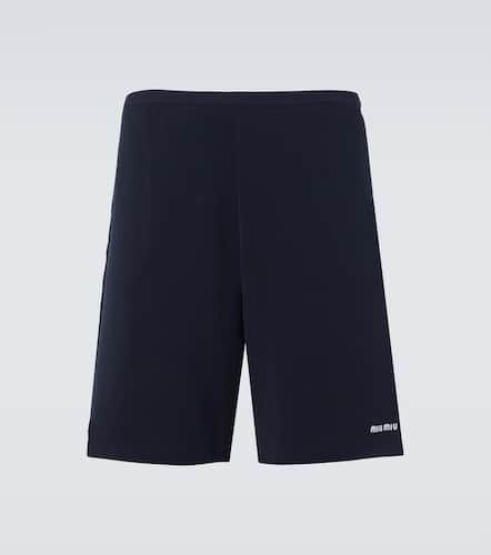 Bermudas de jersey de algodón - Miu Miu - Modalova