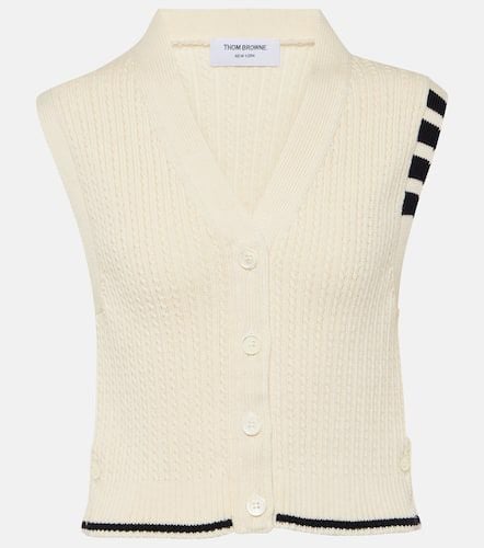 Striped wool sweater vest - Thom Browne - Modalova