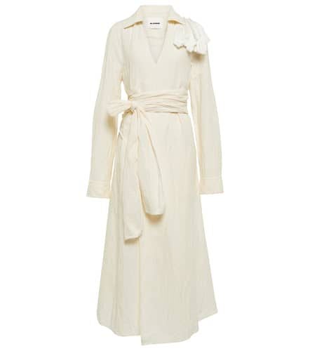 Linen and cotton wrap dress - Jil Sander - Modalova