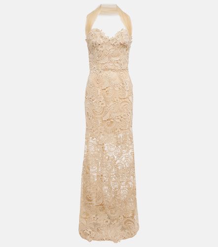 Off-shoulder guipure lace gown - Oscar de la Renta - Modalova