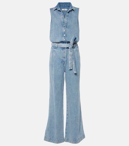 Pleated denim jumpsuit - 7 For All Mankind - Modalova