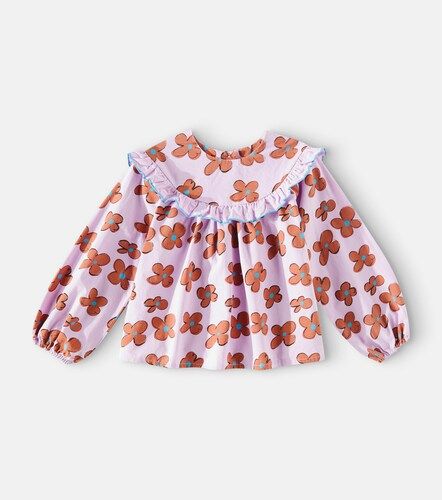 Flower ruffled cotton blouse - Jellymallow - Modalova