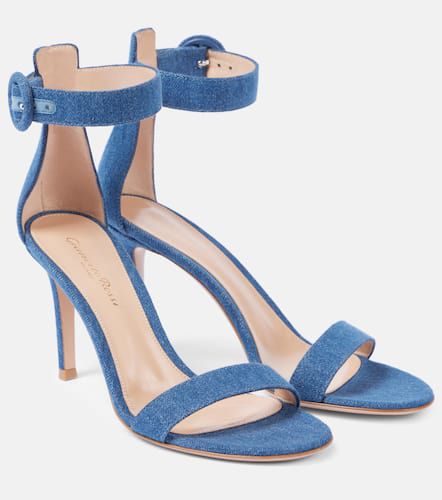 Portofino 85 denim sandals - Gianvito Rossi - Modalova